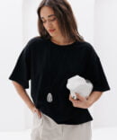 Women's oversize T-shirt in black color