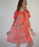 Terracotta corrugated dress