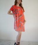 Terracotta corrugated dress