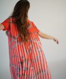 Terracotta corrugated dress