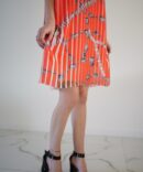 Terracotta corrugated dress