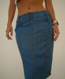 Denim skirt.