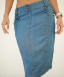 Denim skirt.