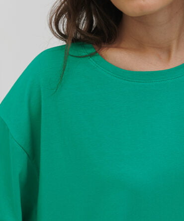 Women's oversize T-shirt in green color