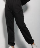 Women's joggers black with elastic band at the bottom