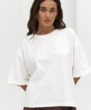 Women's oversize T-shirt in white color