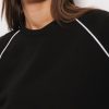 Жіночий світшот oversize з рукавами-регланами чорний