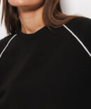 Women's oversize sweatshirt with raglan sleeves black