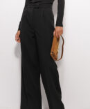 Women's palazzos with concealed clasps black