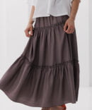 Summer tiered maxi skirt in graphite