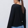 Короткий трикотажний кардиган на ґудзиках чорний