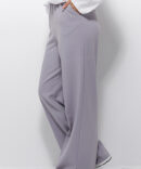 Women's gray trousers with slits on the sides