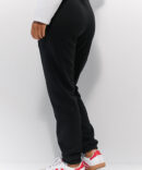 Women's Sports Joggers Black With Stitching Front