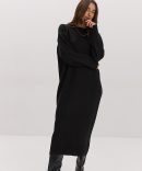 В`язана довга сукня oversize чорного кольору