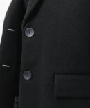 Short single-breasted women's coat in black