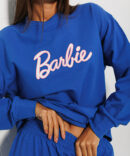 Women's tracksuit blue with Barbie print