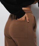 Brown Women's Sweatpants with a Back Pocket