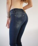 Jeans with rhinestones near the pockets