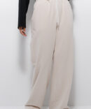 Women's Sweatpants in Light Beige with a Back Pocket