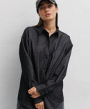 Women's shirt with cotton under jeans black