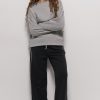 Жіночий утеплений світшот oversize сірий меланж
