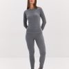 Жіночий костюм-термобілизна з мікрофліса сірого кольору