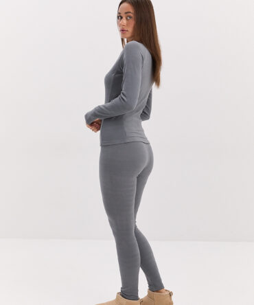 Жіночий костюм-термобілизна з мікрофліса сірого кольору