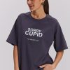 Жіноча футболка графітова з написом Sorry Cupid You missed out