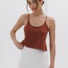 Короткий в`язаний топ коричневий з ажурним ефектом