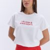 Жіноча футболка молочна з принтом I do yoga & drink tequila