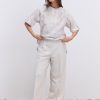 Жіноча футболка oversize бежева з ефектом Tie-Dye і розрізами з боків