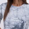 Жіноча футболка з принтом f*cking fabulous сіра з ефектом тай-дай