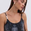 Довге літнє плаття на тонких бретелях чорне з ефектом Tie-Dye