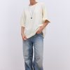 Жіноча oversize футболка кремового кольору
