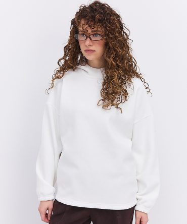 Жіноче флісове худі молочного кольору