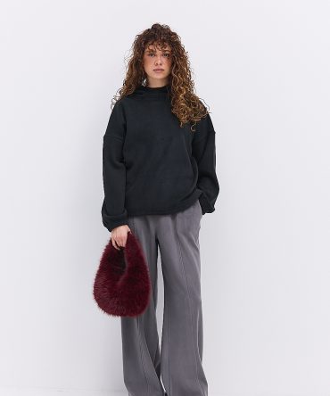 Теплі спортивні штани жіночі з флісу сірого кольору