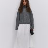 Жіночий в`язаний светр темно-сірий з рукавами-регланами