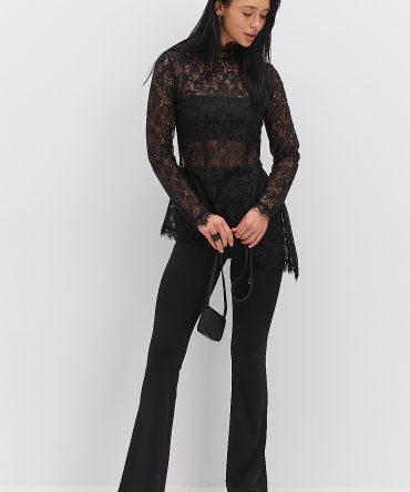 Жіночі лосини кльош чорного кольору