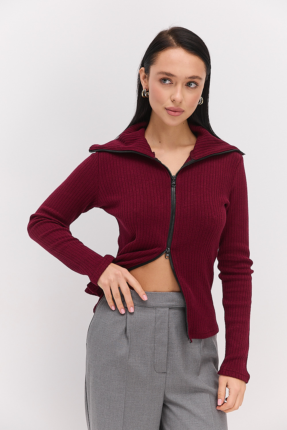 Жіночі палаццо з потаємними застібками сірі