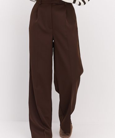 Жіночі палаццо з потаємними застібками темно-шоколадні