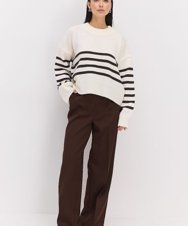 Жіночі палаццо з потаємними застібками темно-шоколадні