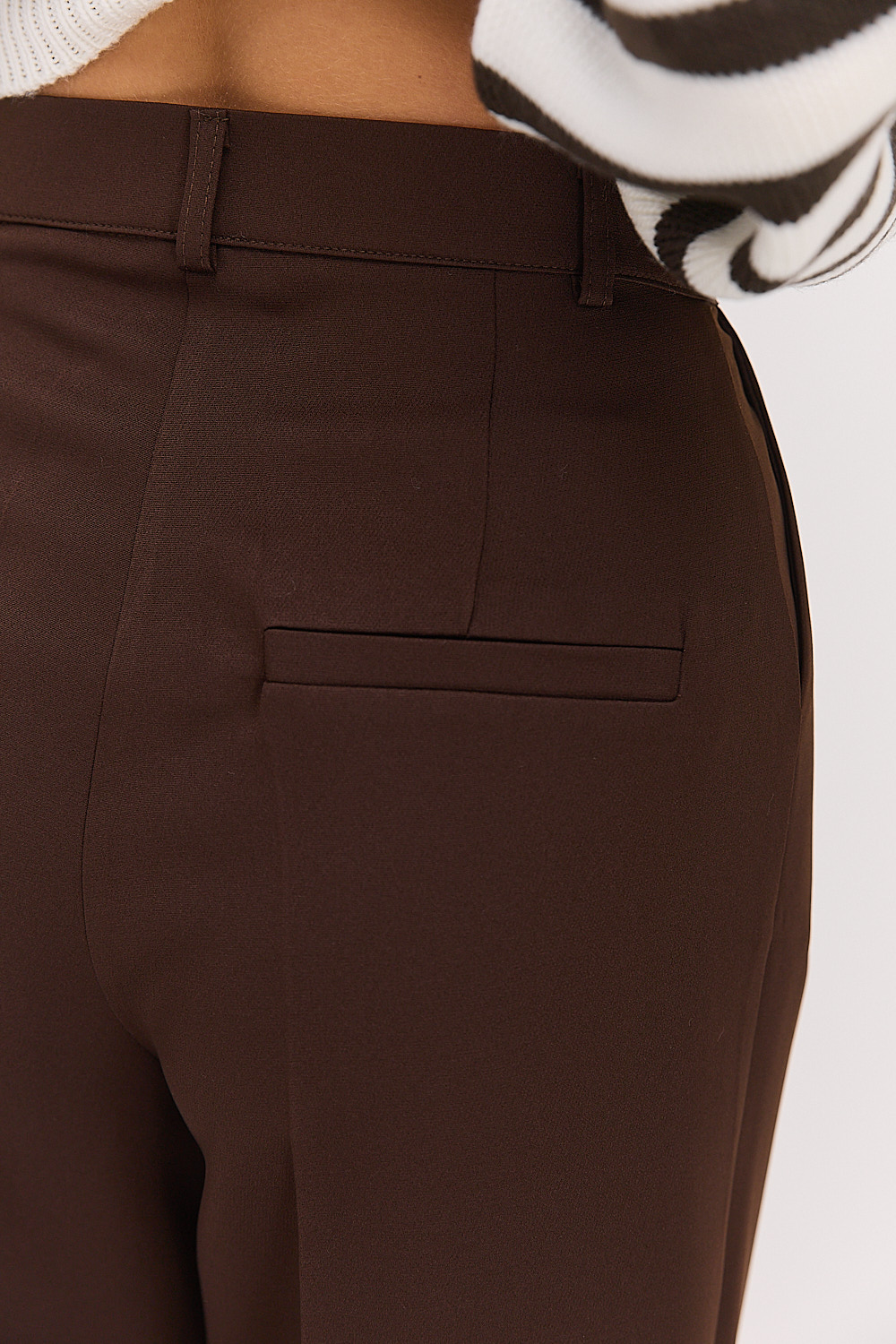 Жіночі палаццо з потаємними застібками темно-шоколадні
