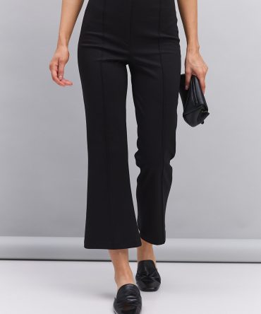Жіночі укорочені штани кльош чорні зі стрілками